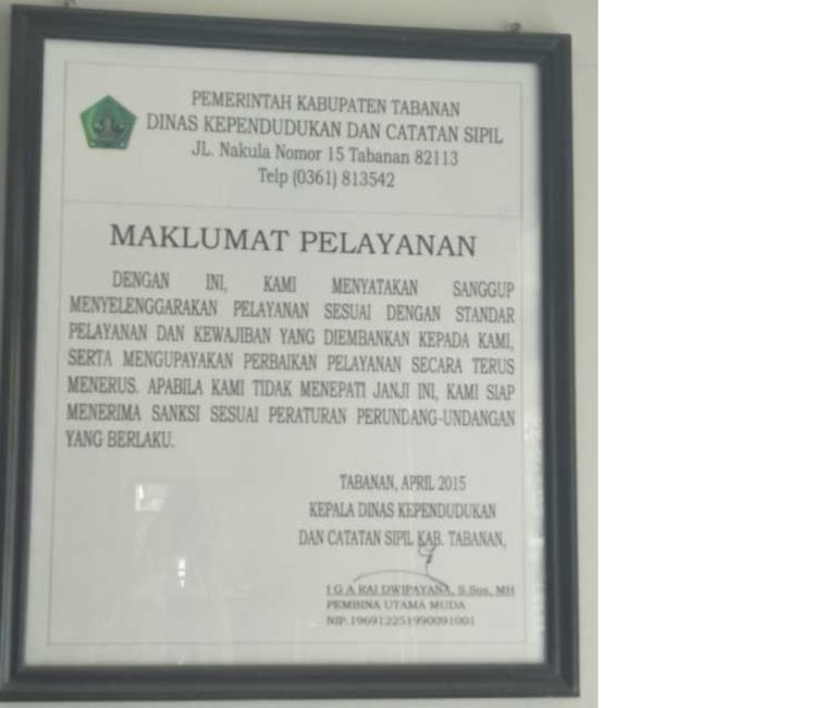 MAKLUMAT PELAYANAN